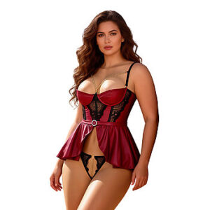 OhYeah - Babydoll-asu, Plus Size, eroottinen, tyylikäs, reilunkokoinen, kaunis, alusasu