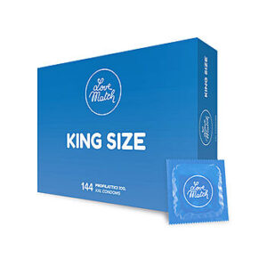 Love Match King Size - XXL-kondomi, 144 kpl, iso kondomi, esiliukastettu, lateksi