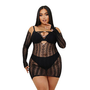 OhYeah - Seksimekko, Plus Size, 2-osainen, bolero, tuubimekko, laadukas, venyvä, joustava, ihoa myötäilevä, klassikko
