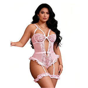 OhYeah - Sexy Body, Plus Size, vartalonmyötäinen, korsetti, pitsinen, kaarituet, laadukas, herkkä, joustava